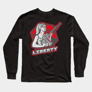 The Woman With A Rifle Long Sleeve T-Shirt